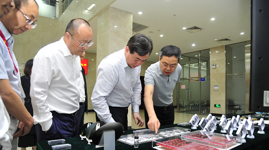 杭州市委副书记、市长刘忻莅临amjs澳金沙门微电子调研集成电路制造发展情况